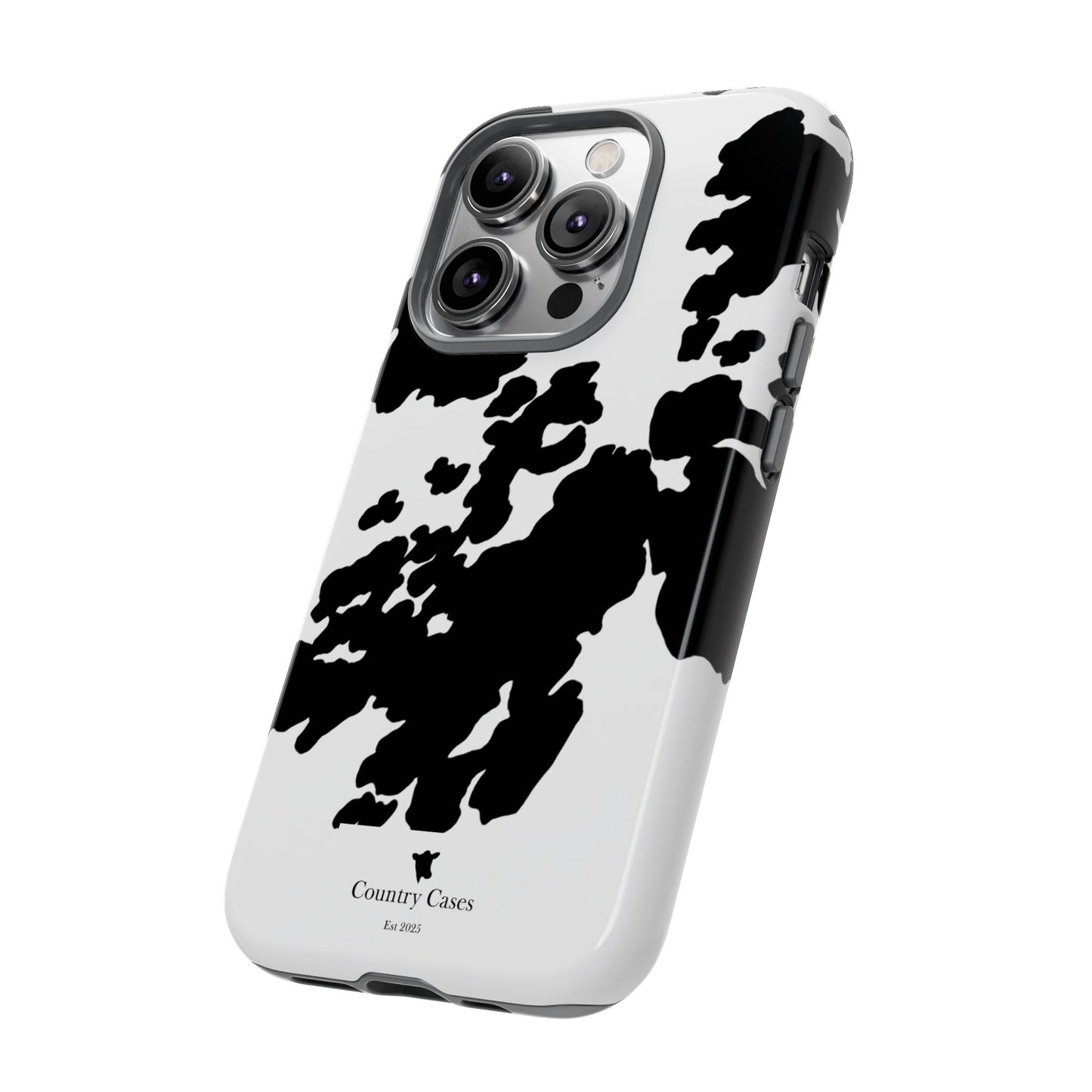Black and white cow print case