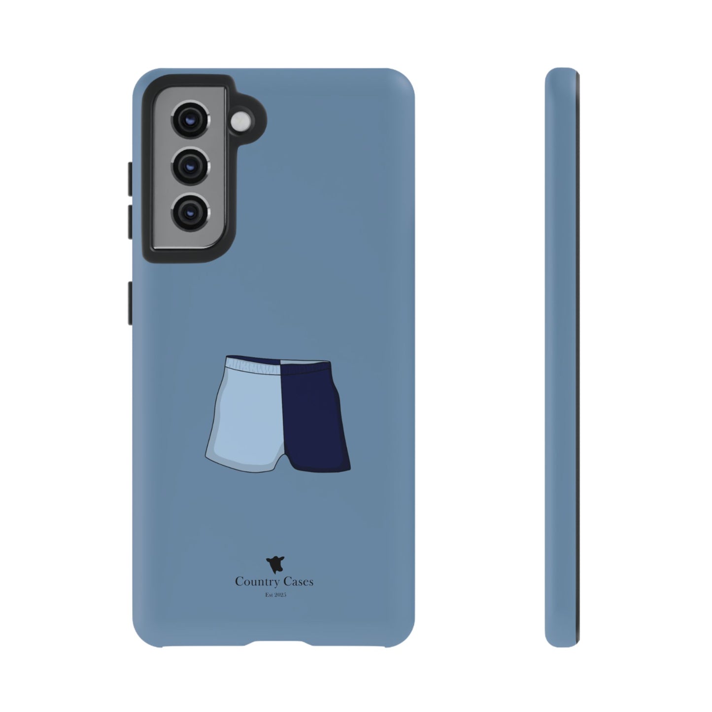 Android blue two toned short case