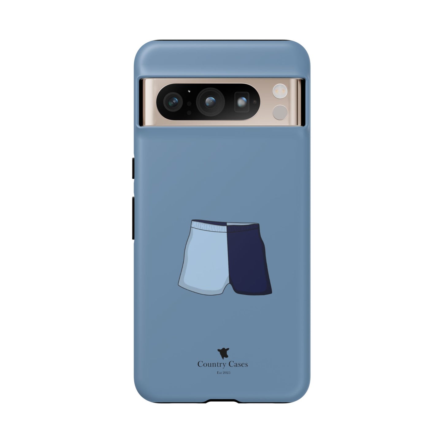 Android blue two toned short case