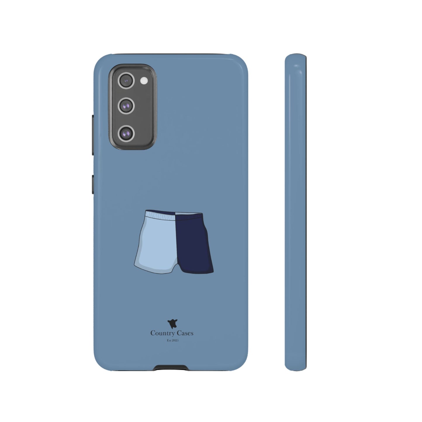Android blue two toned short case