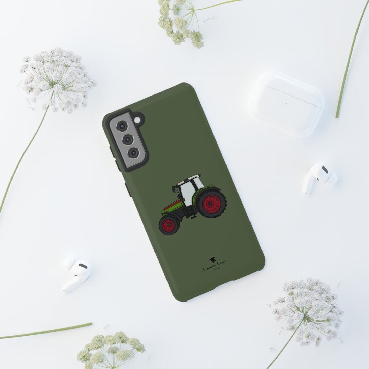 Android green tractor case