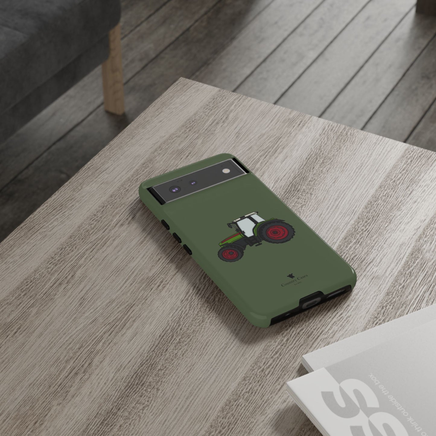Android green tractor case