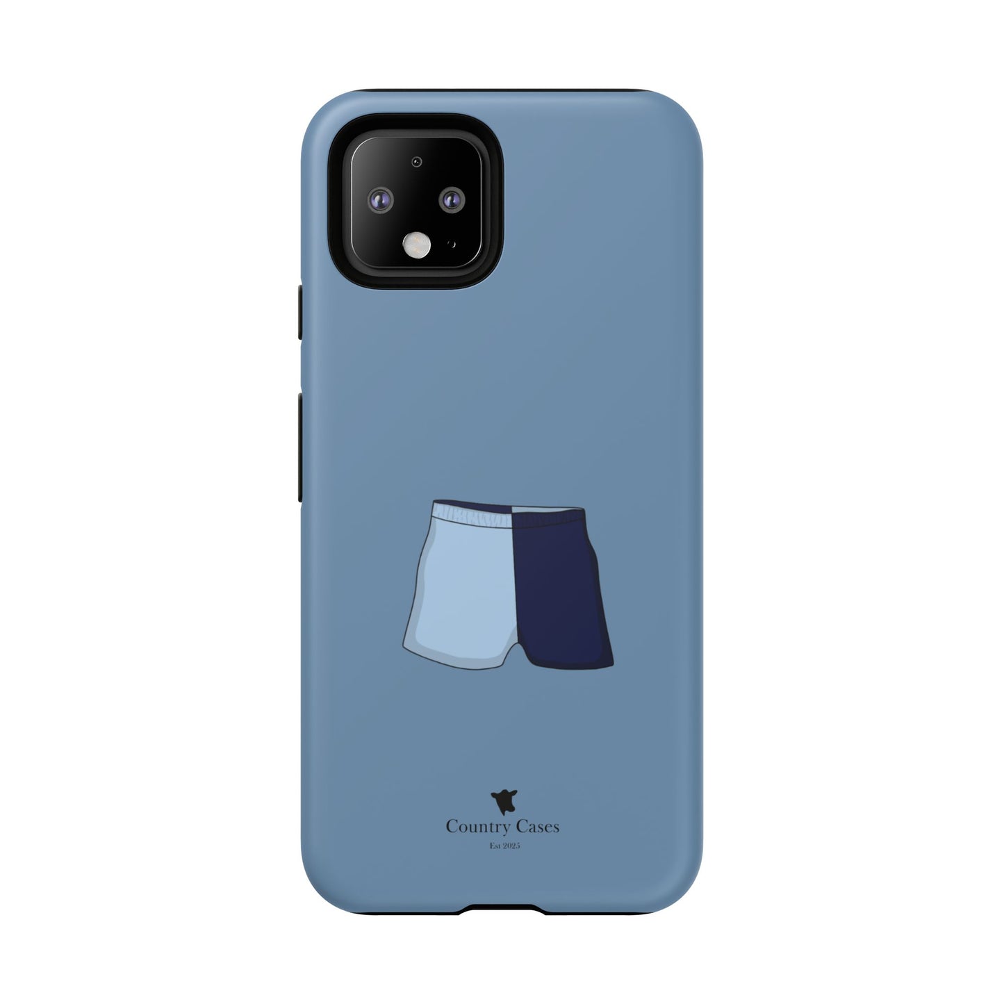 Android blue two toned short case
