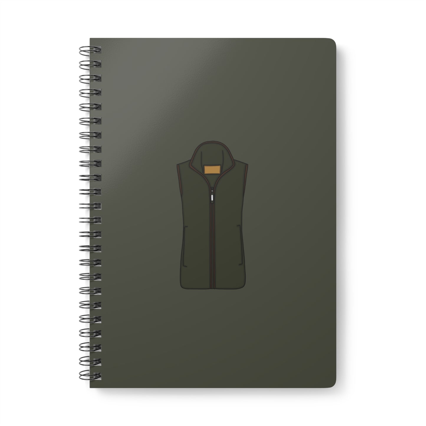 Green fleece notebook