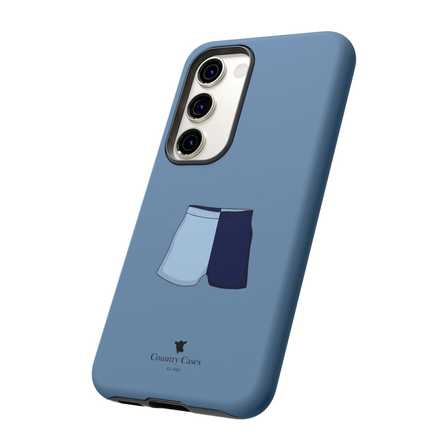 Android blue two toned short case