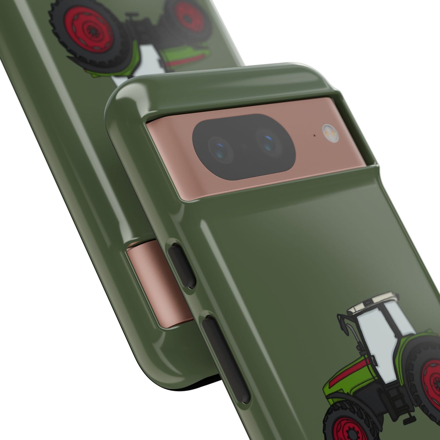 Android green tractor case