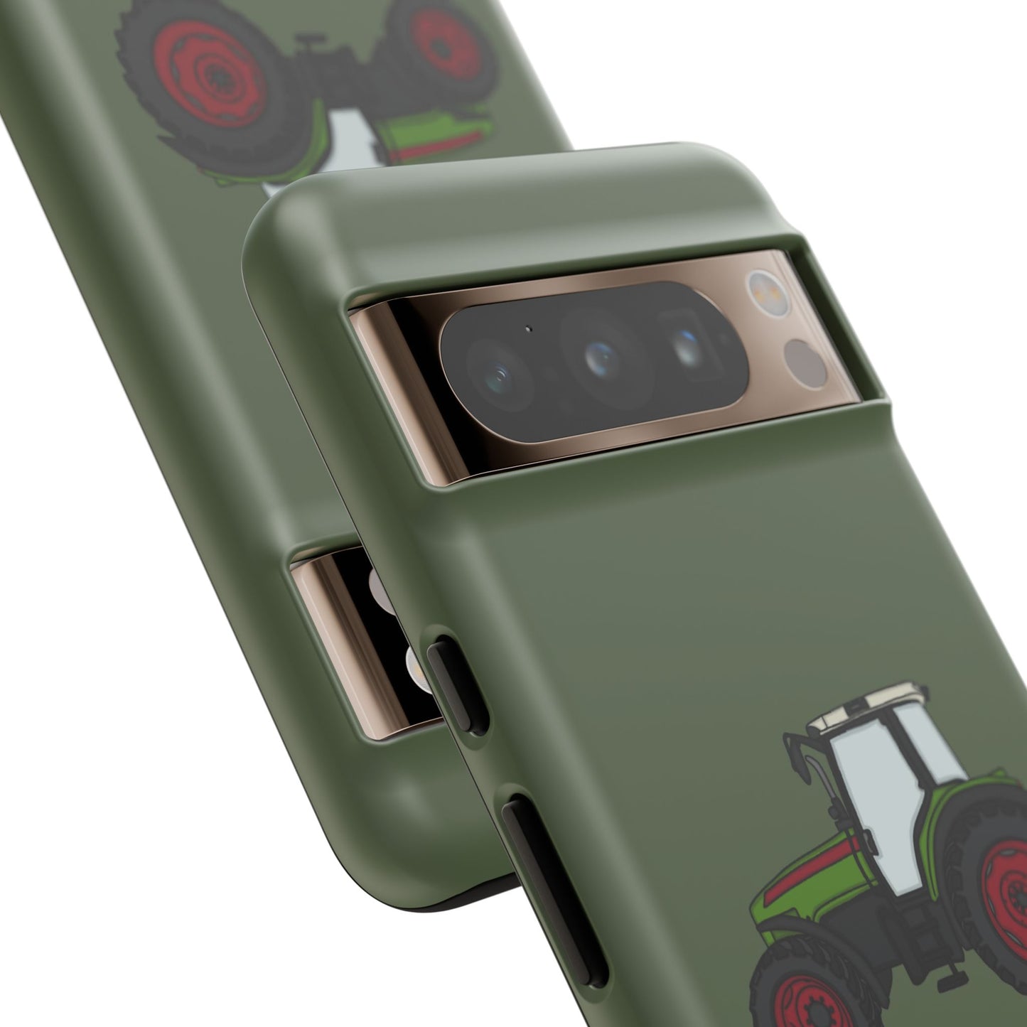 Android green tractor case