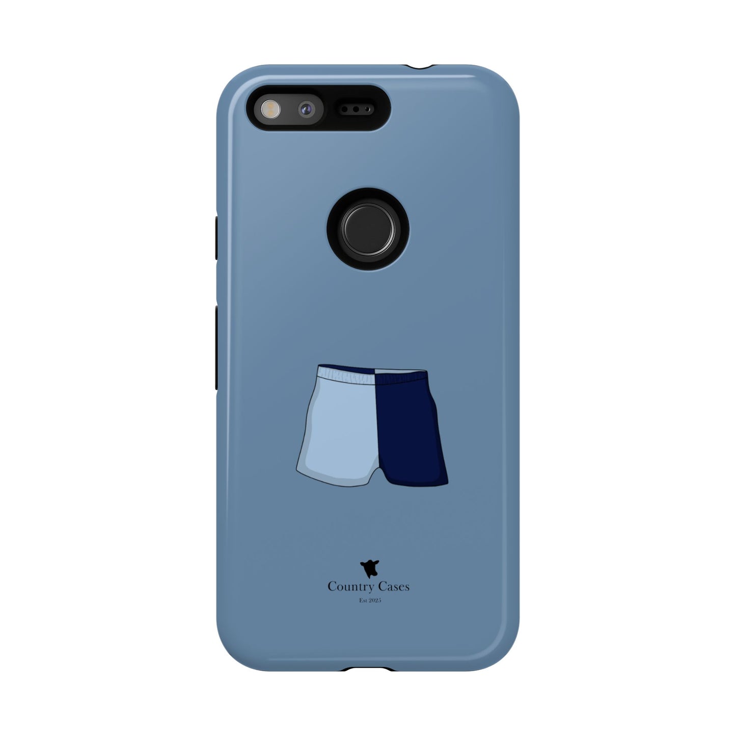 Android blue two toned short case