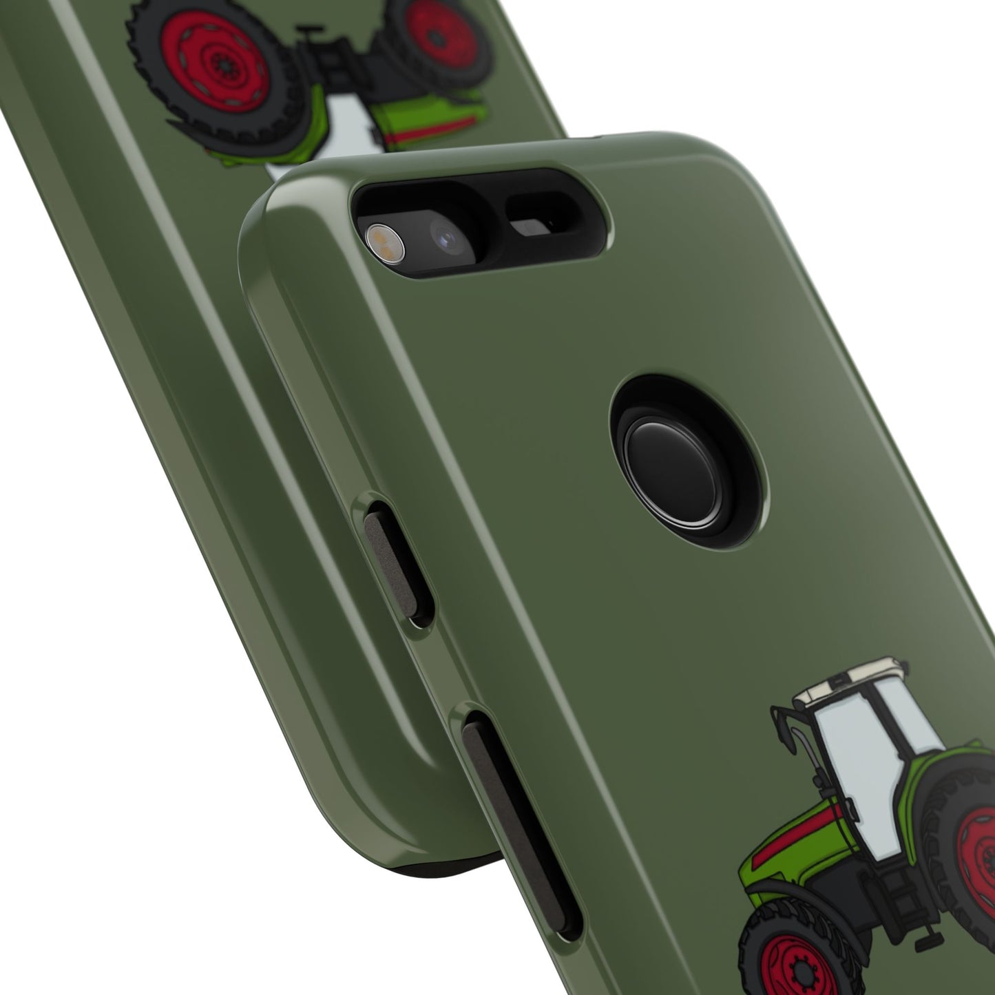 Android green tractor case