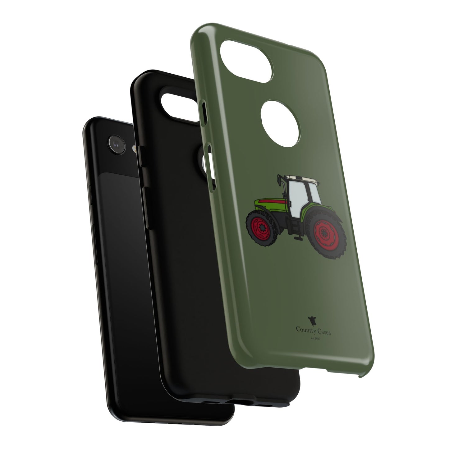 Android green tractor case