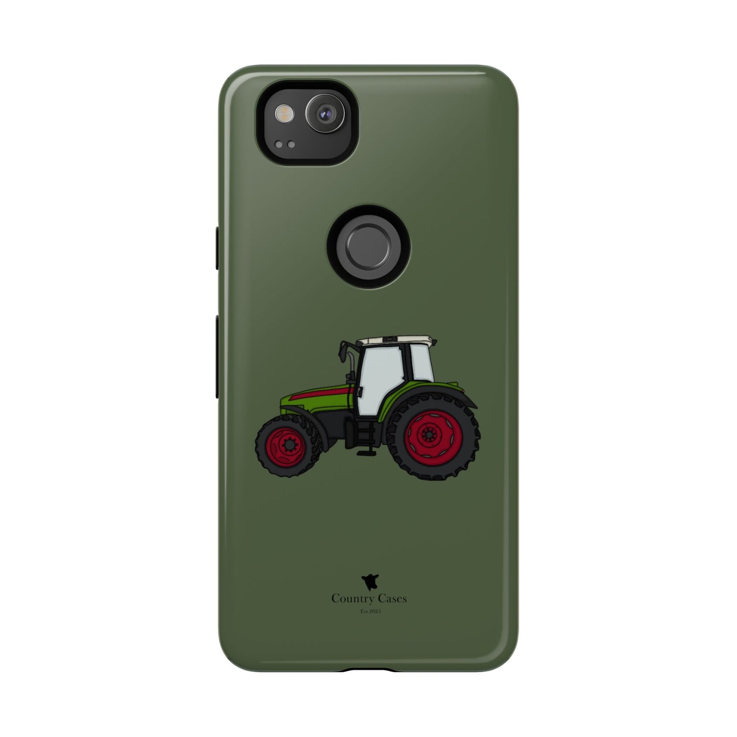 Android green tractor case