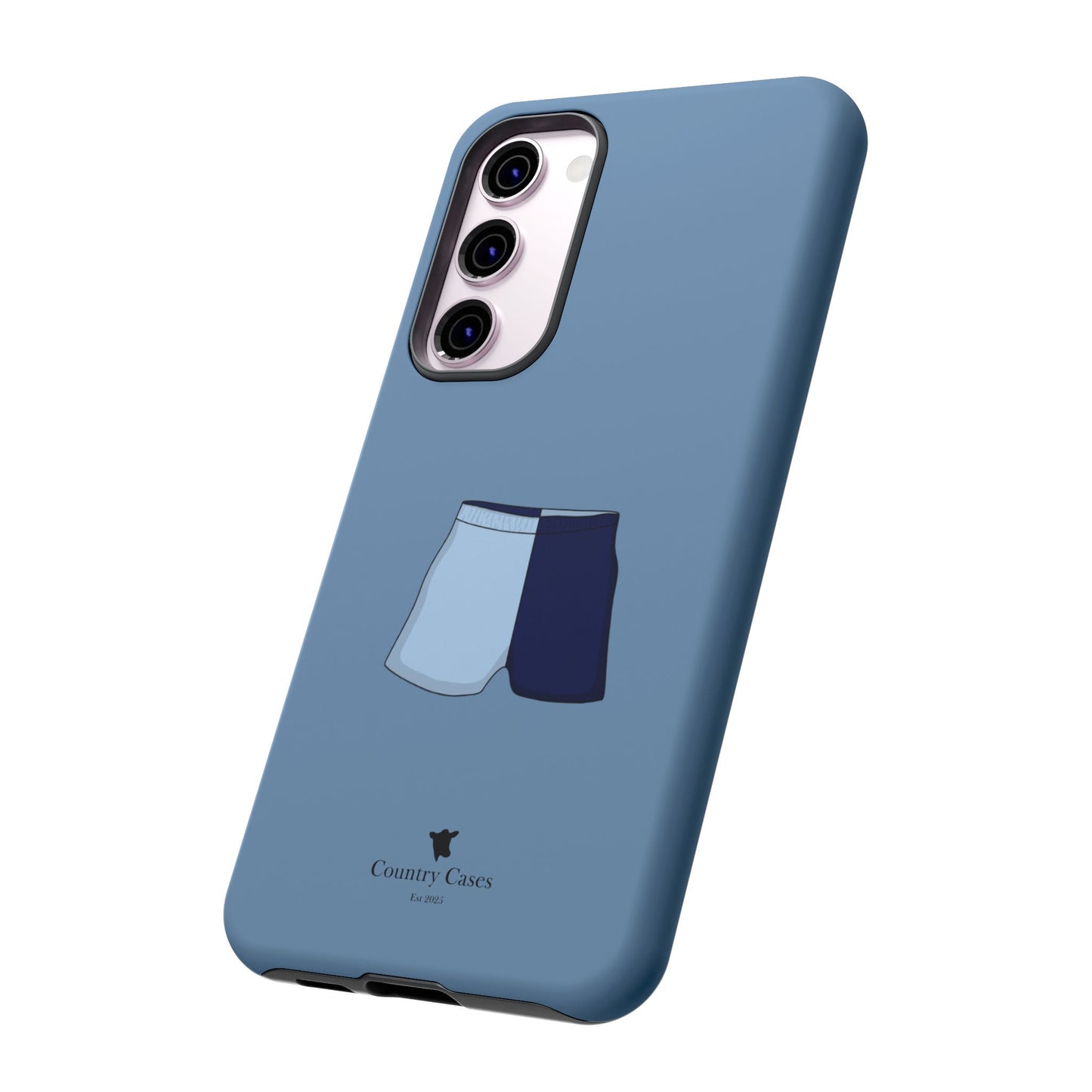 Android blue two toned short case