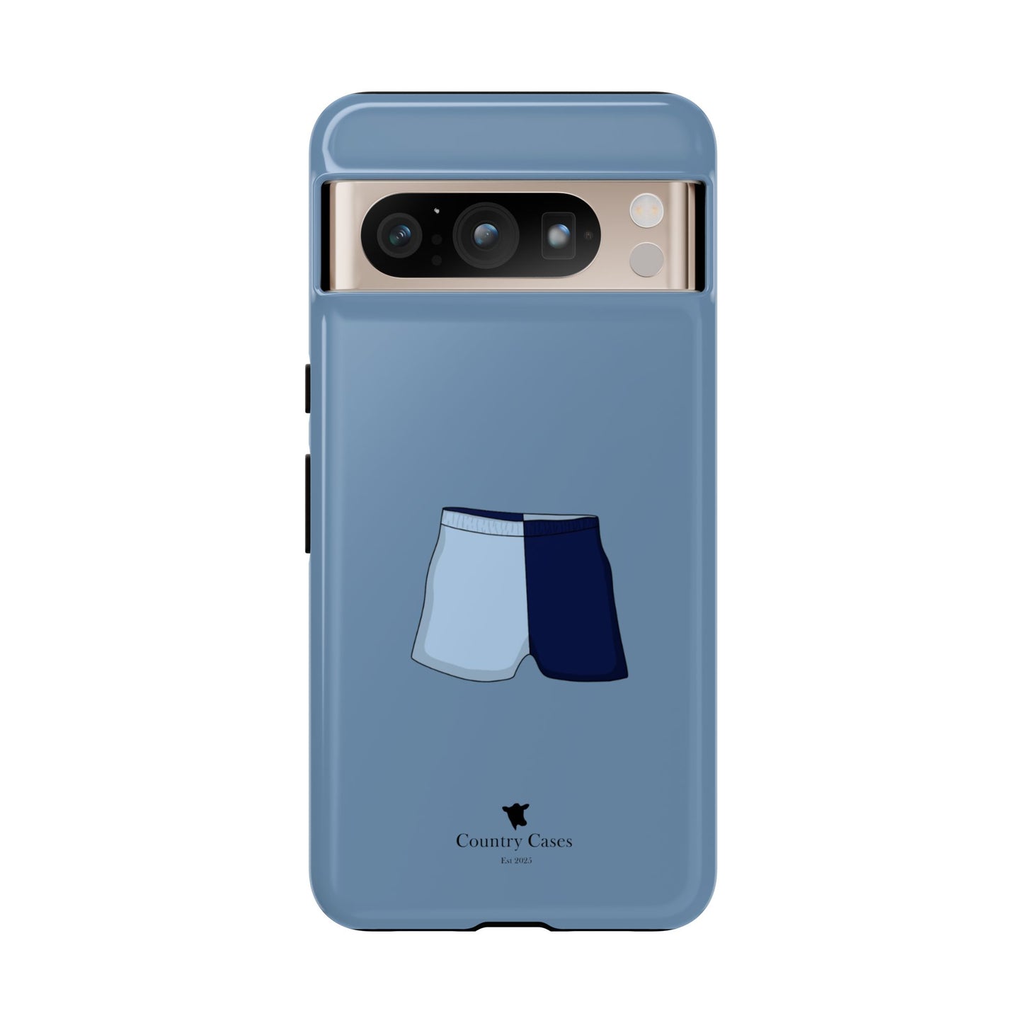 Android blue two toned short case