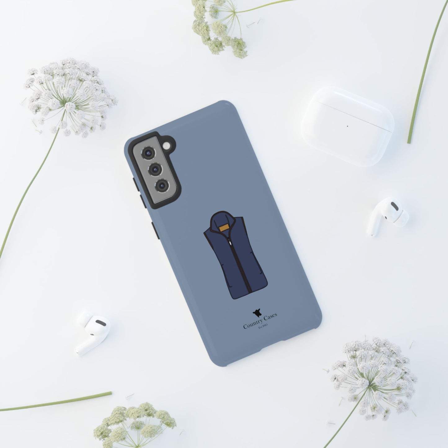 Android blue waistcoat case