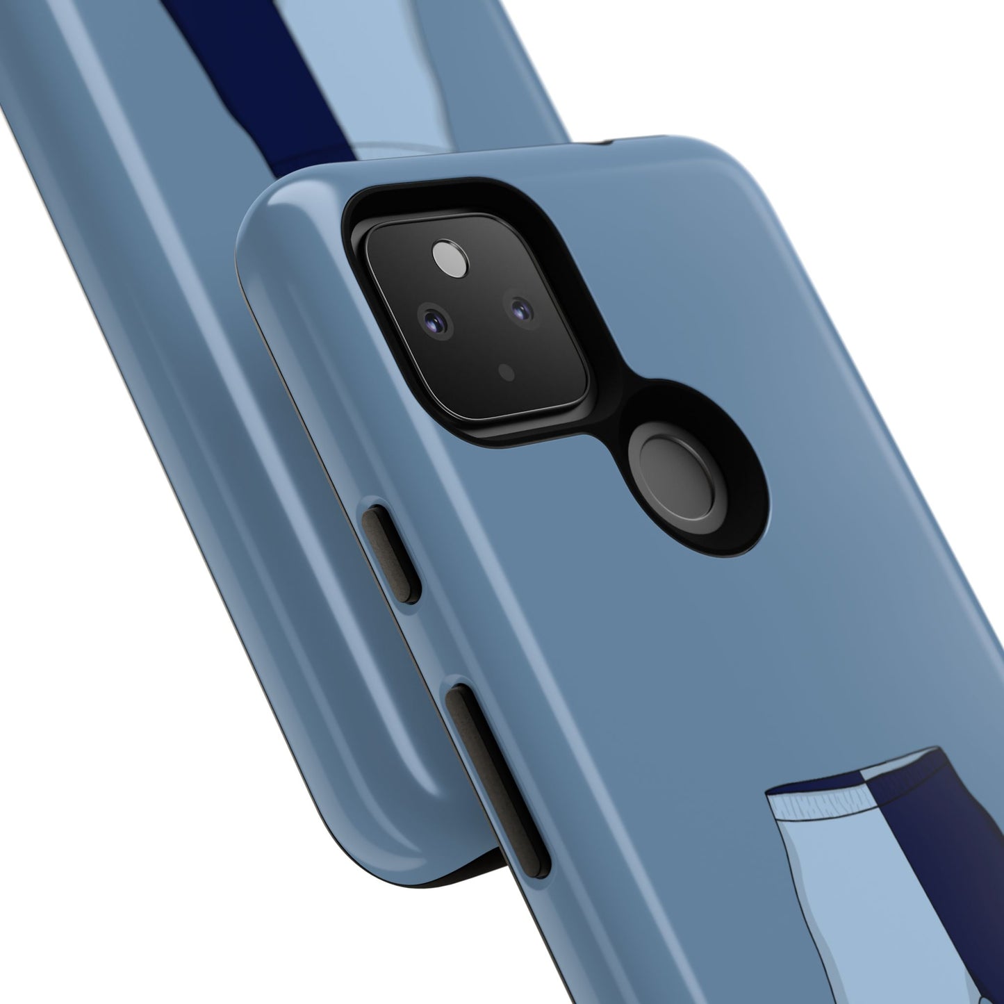 Android blue two toned short case