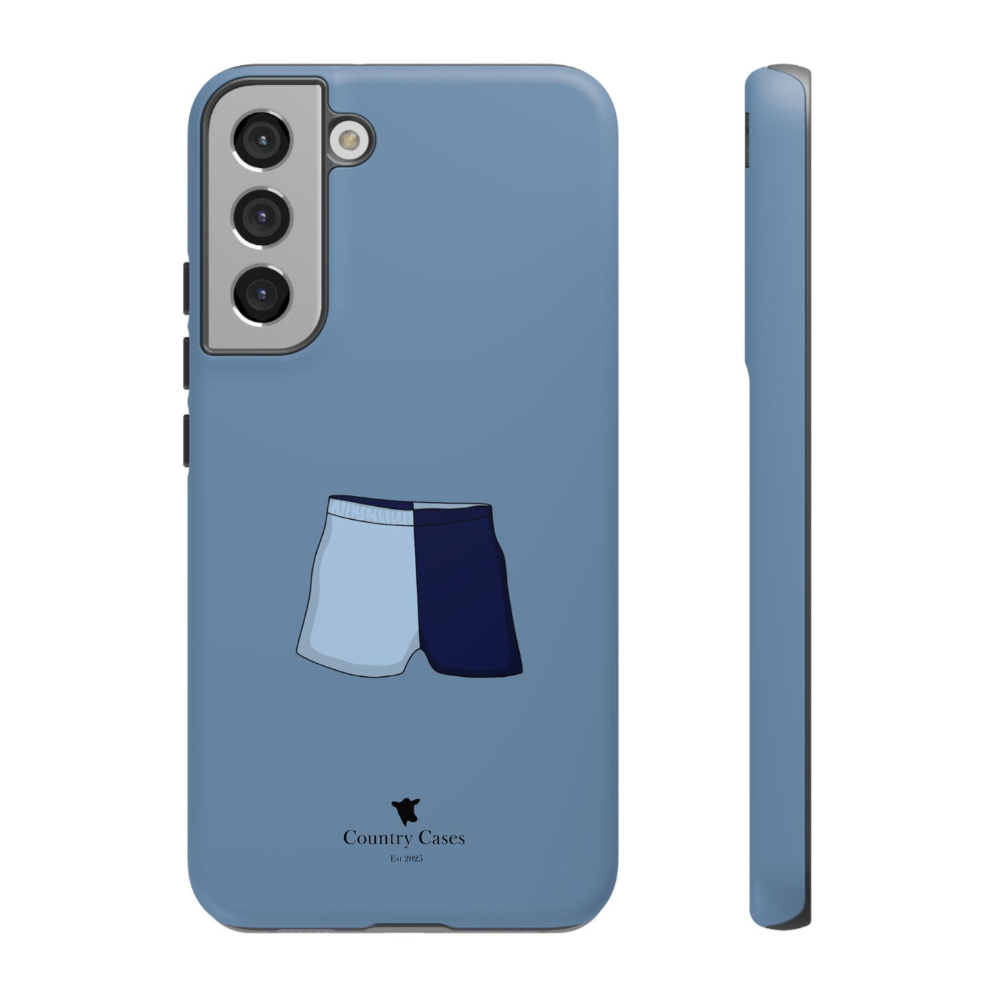 Android blue two toned short case