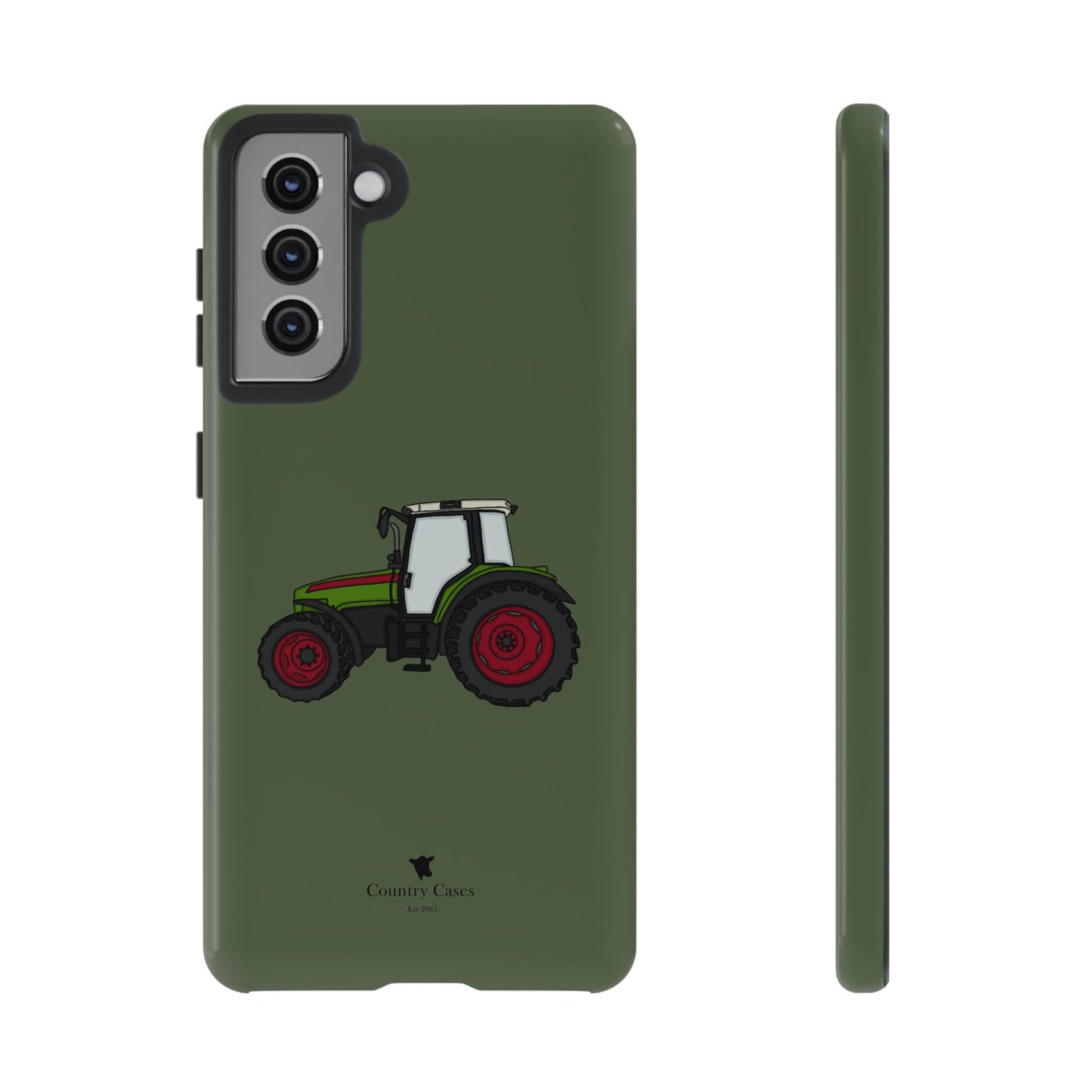 Android green tractor case