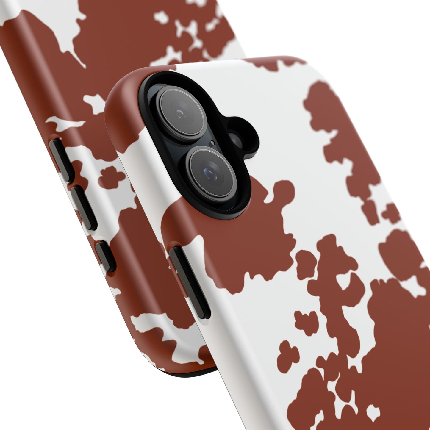 Red and white cow print case