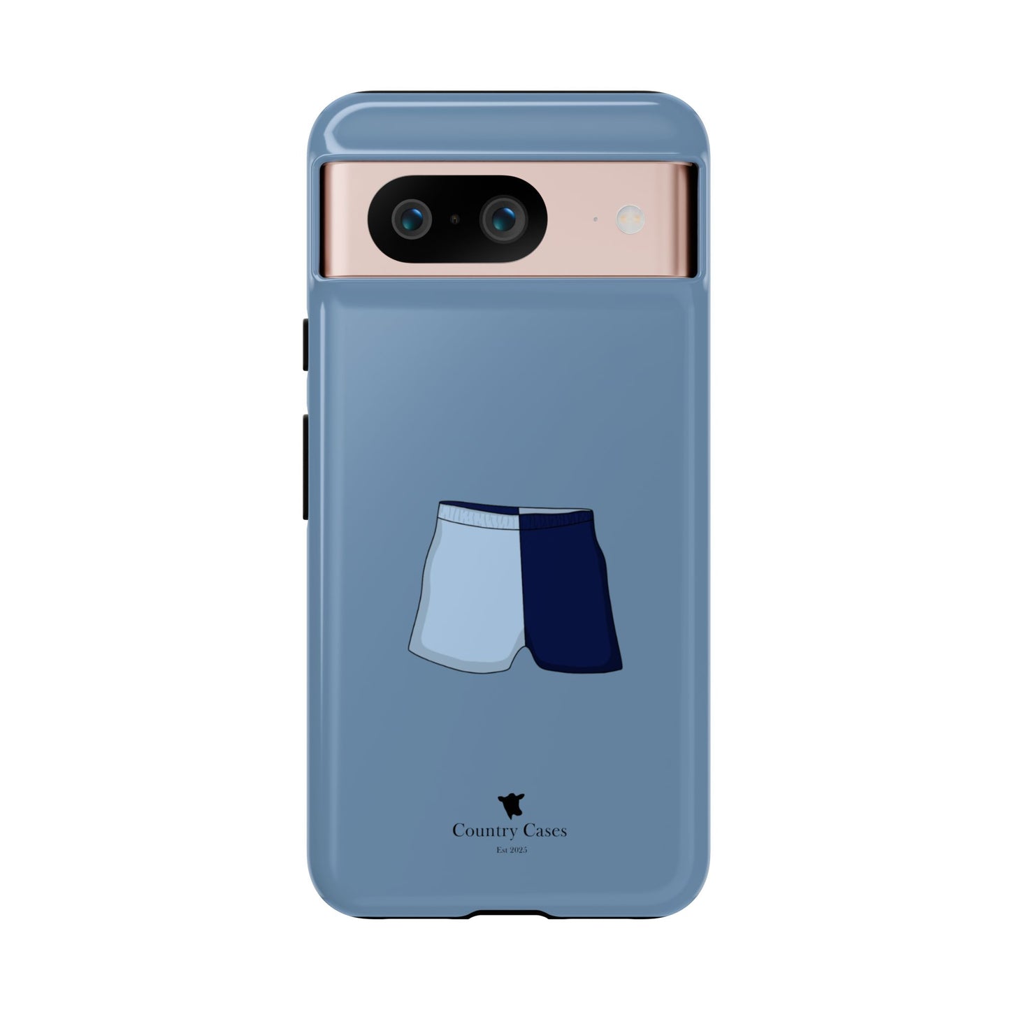 Android blue two toned short case
