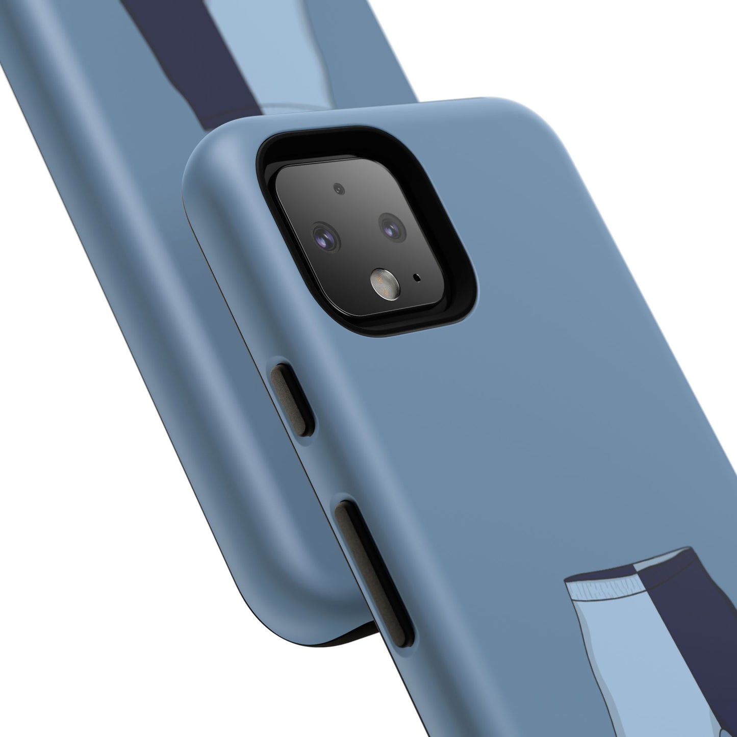 Android blue two toned short case