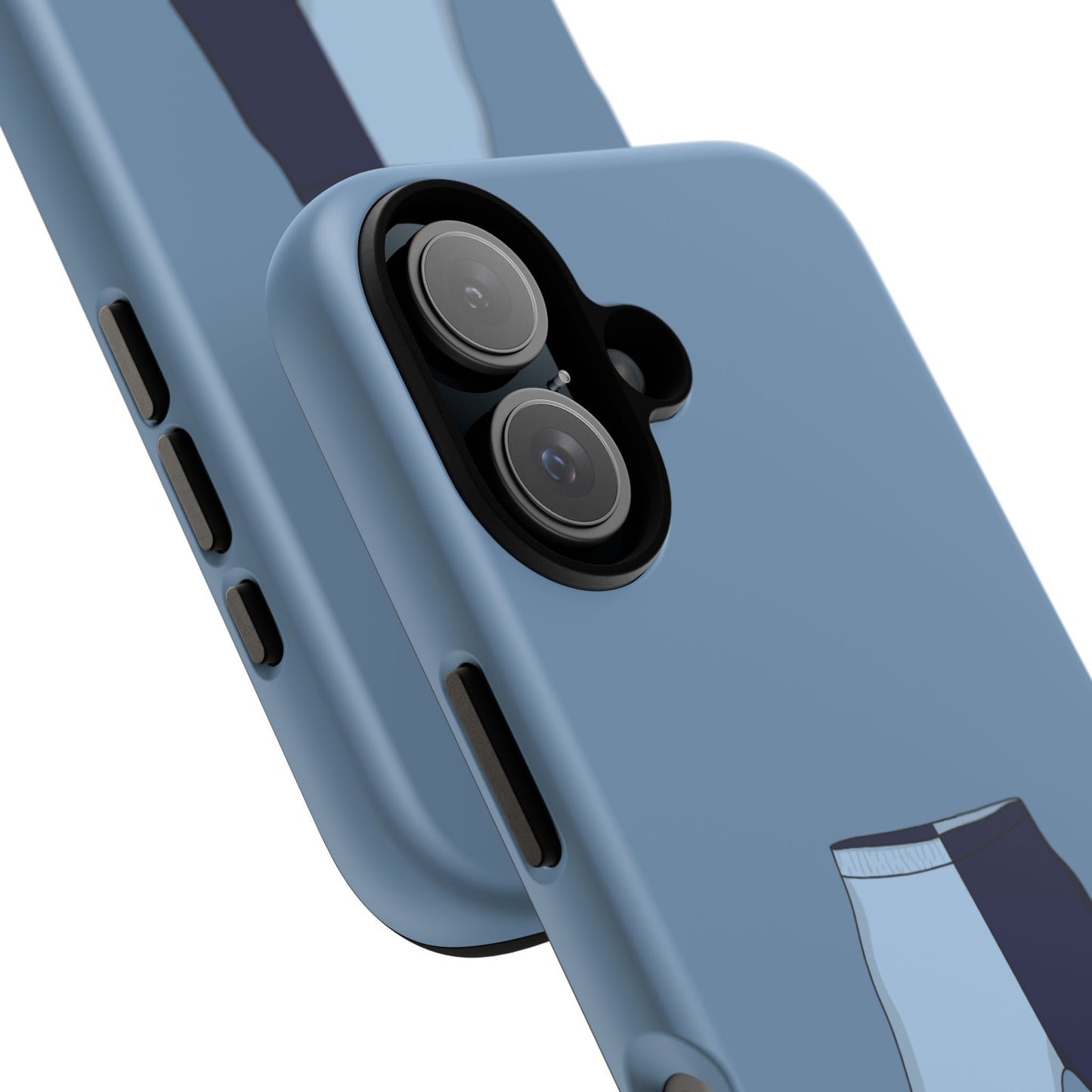 Blue two toned shorts case