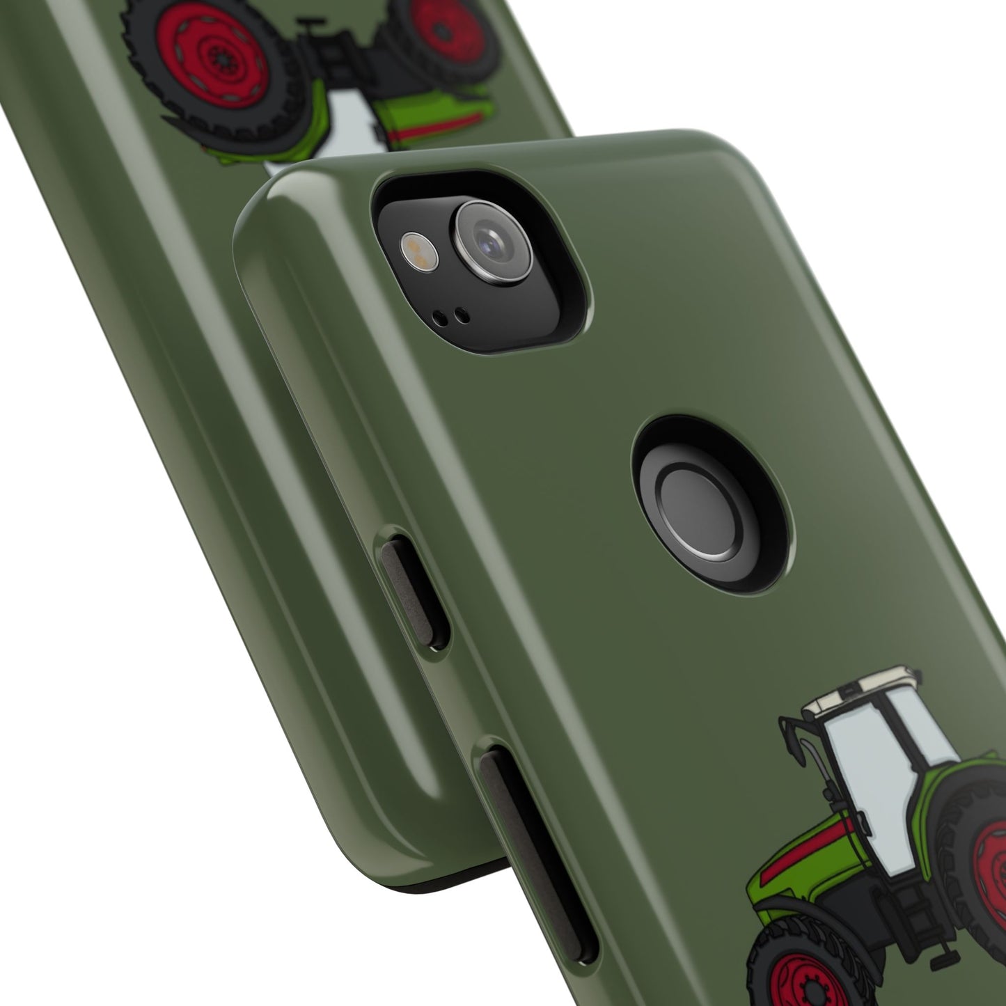 Android green tractor case