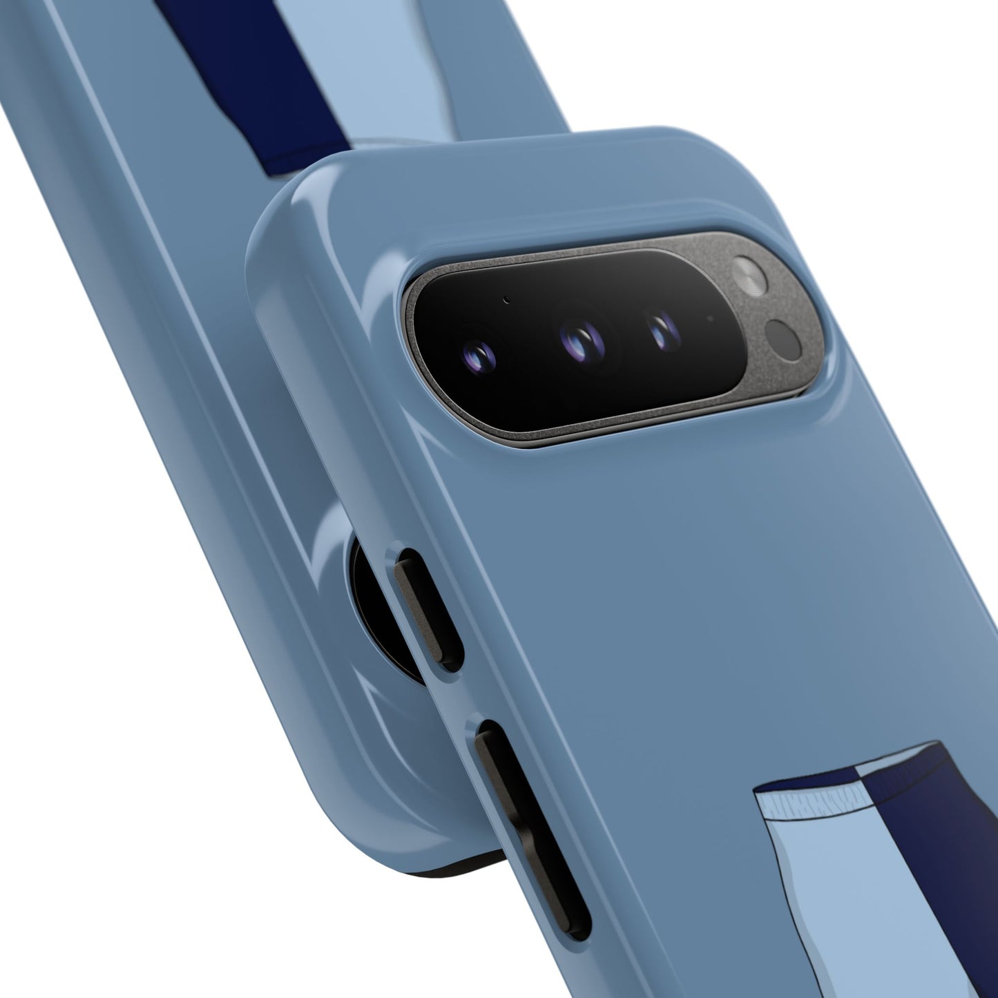 Android blue two toned short case