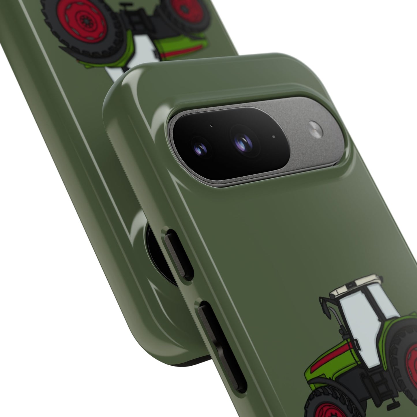 Android green tractor case