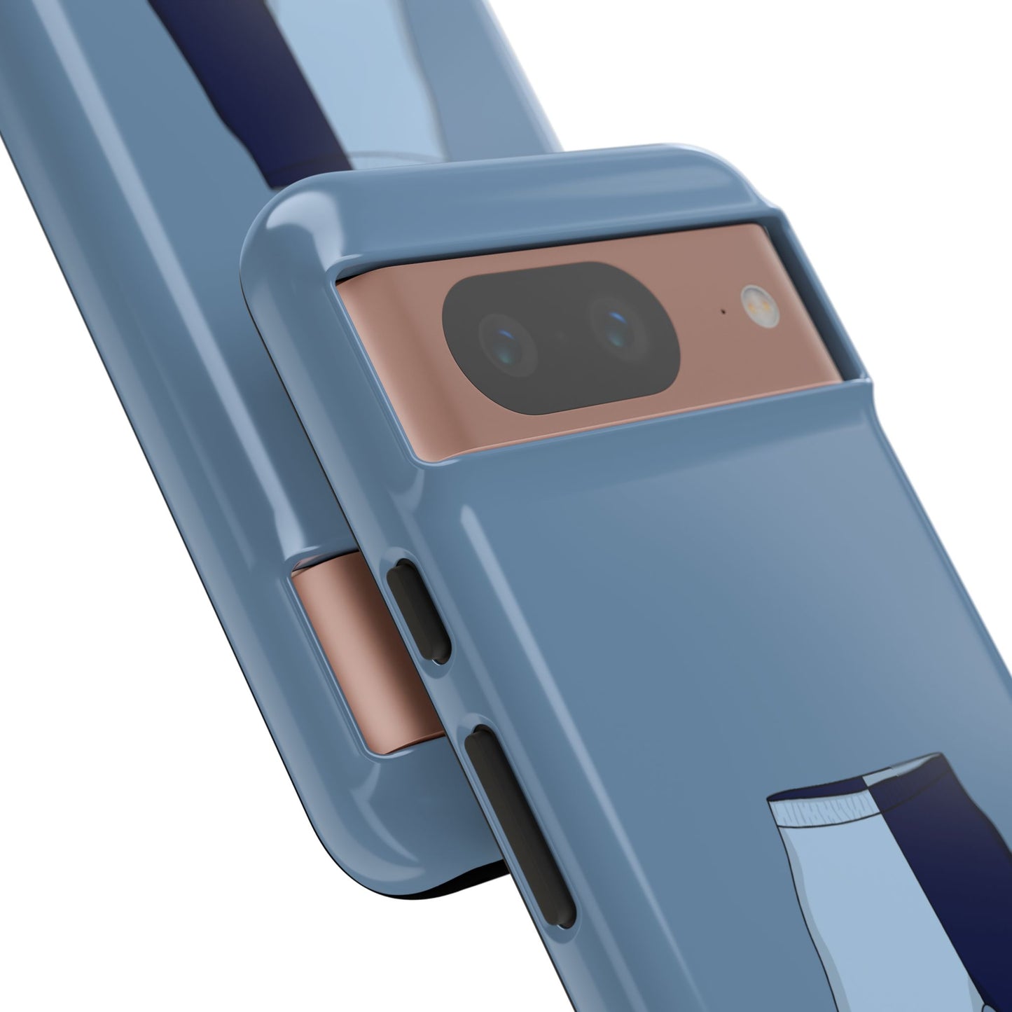 Android blue two toned short case