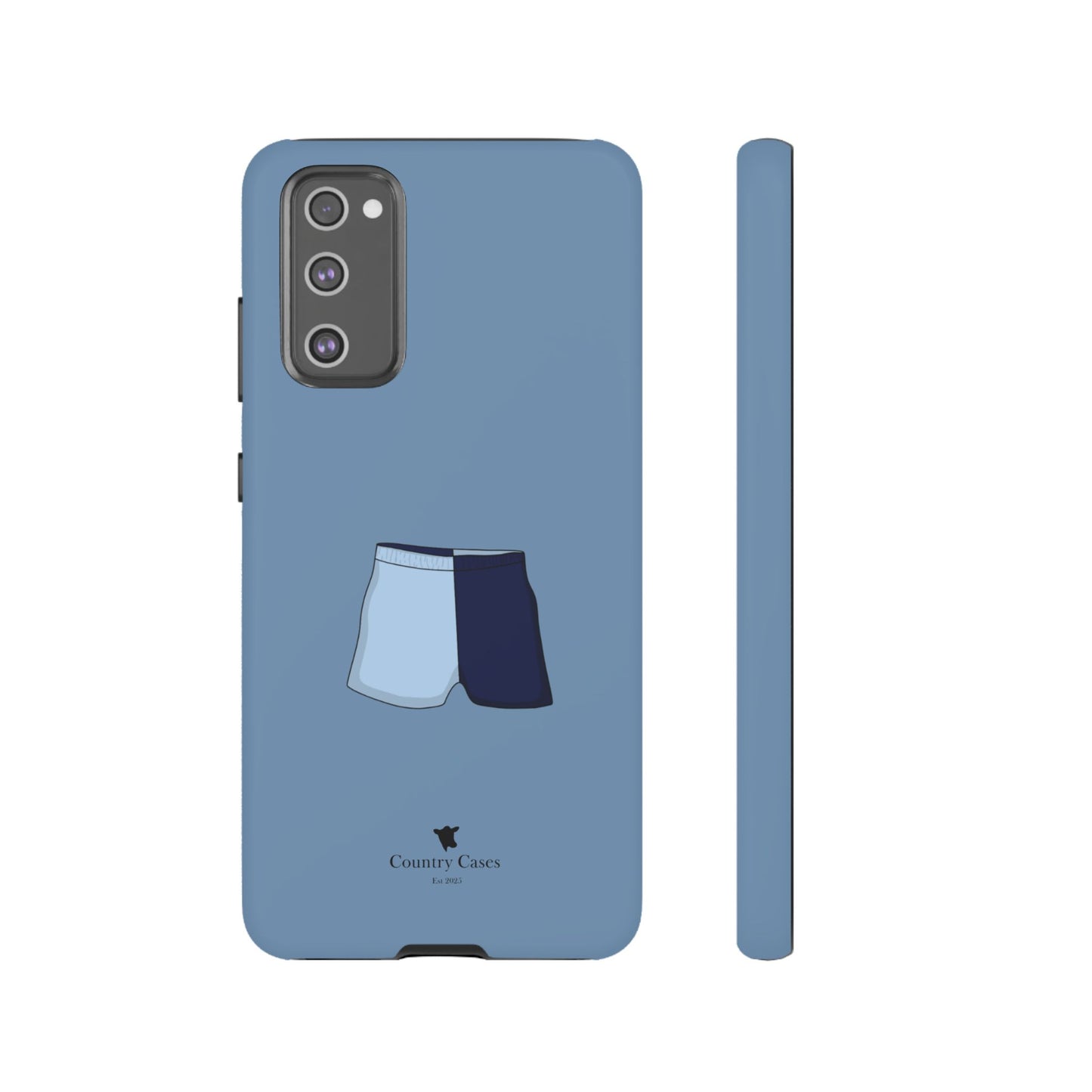 Android blue two toned short case
