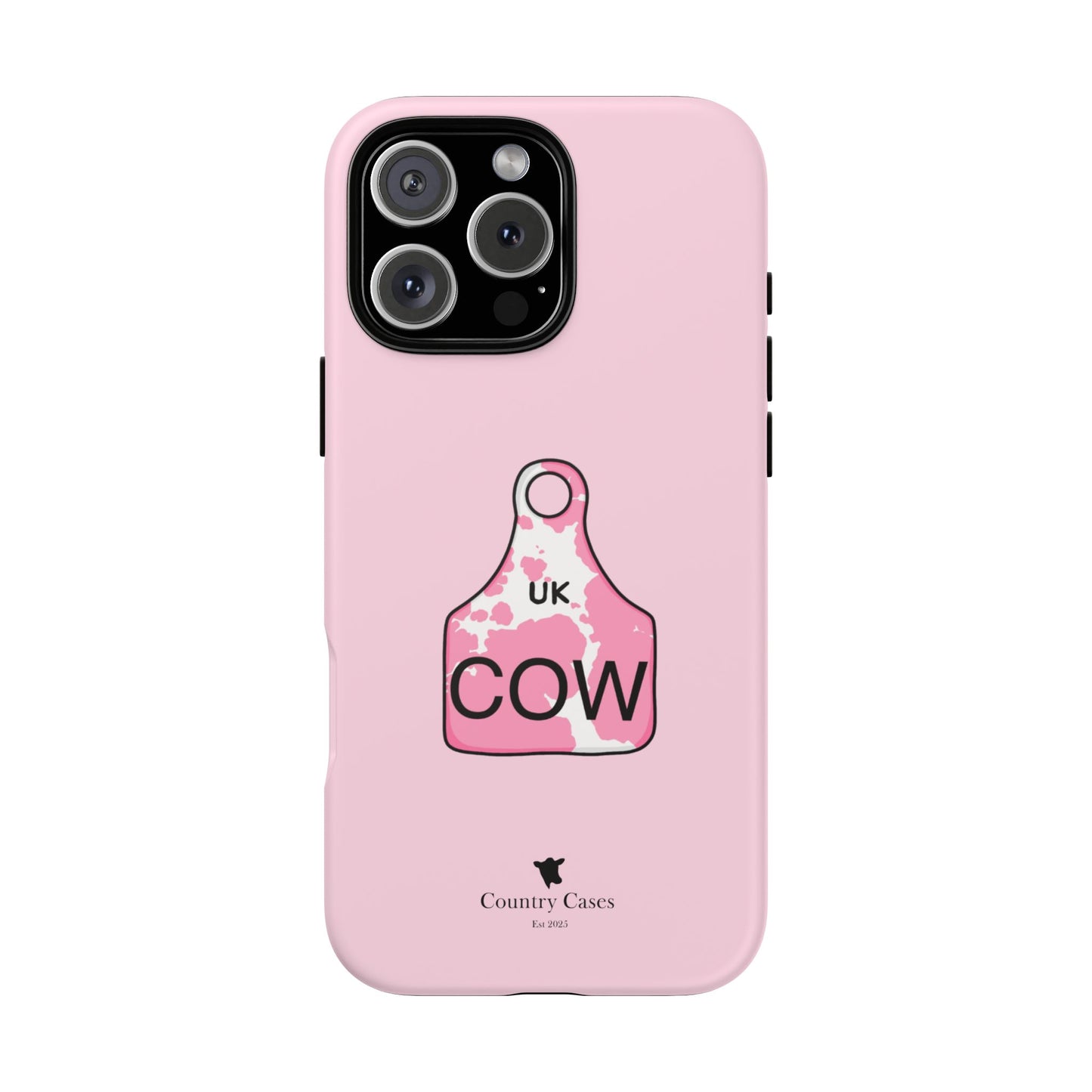 Pink ear tag case