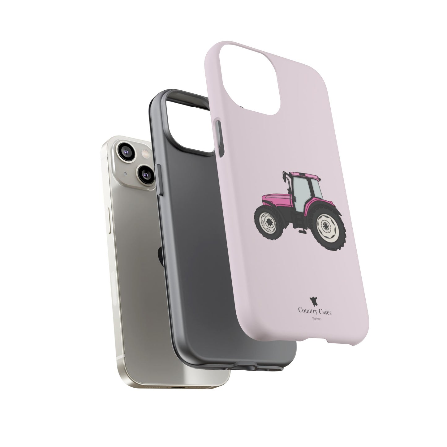 Pink tractor case