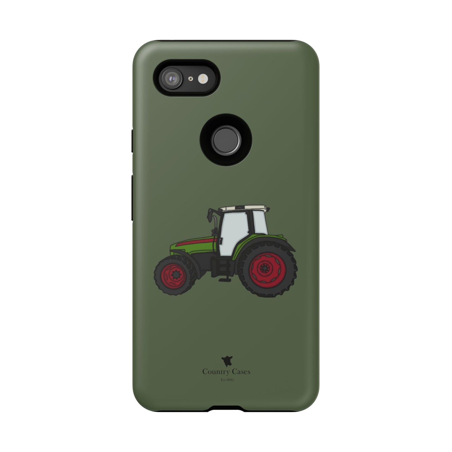 Android green tractor case
