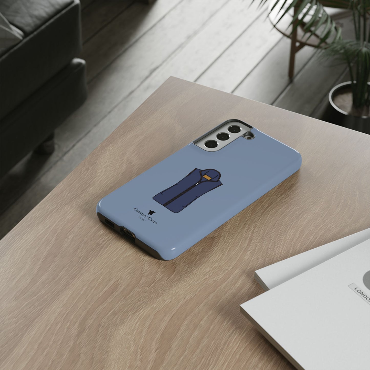 Android blue waistcoat case