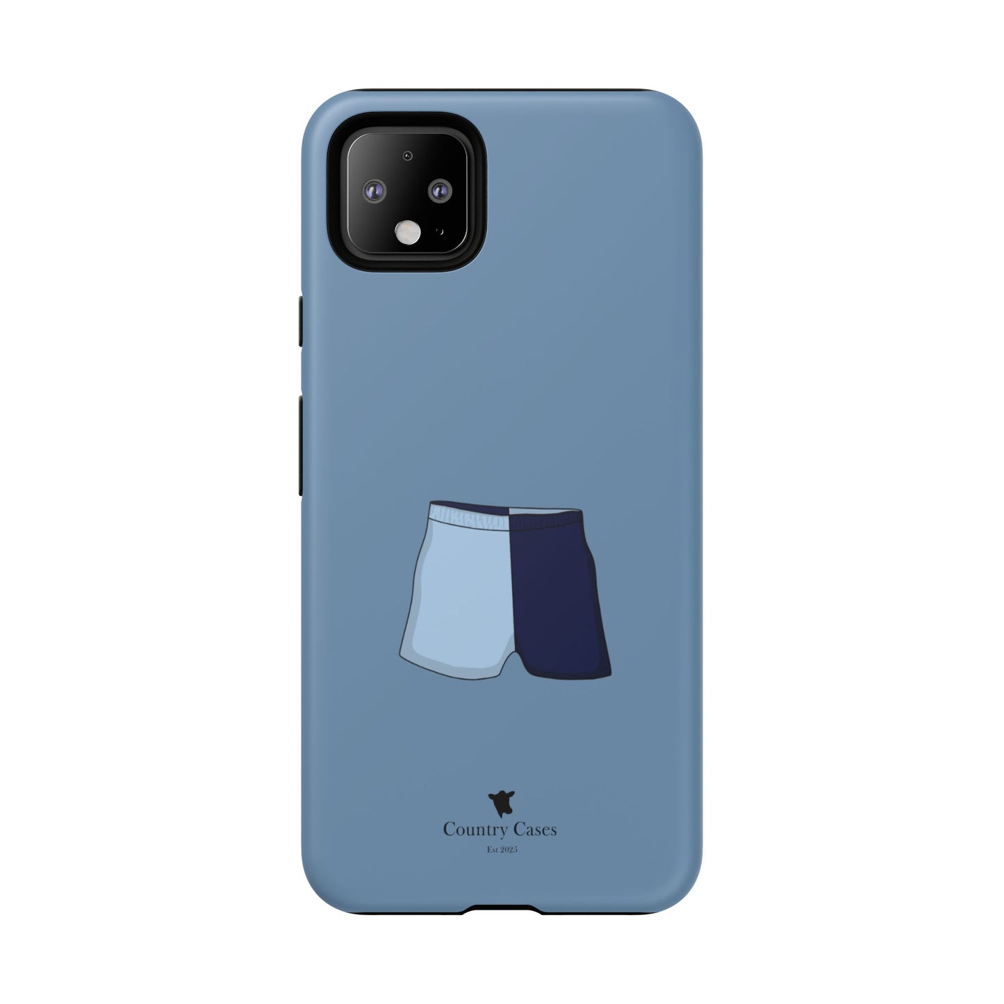 Android blue two toned short case