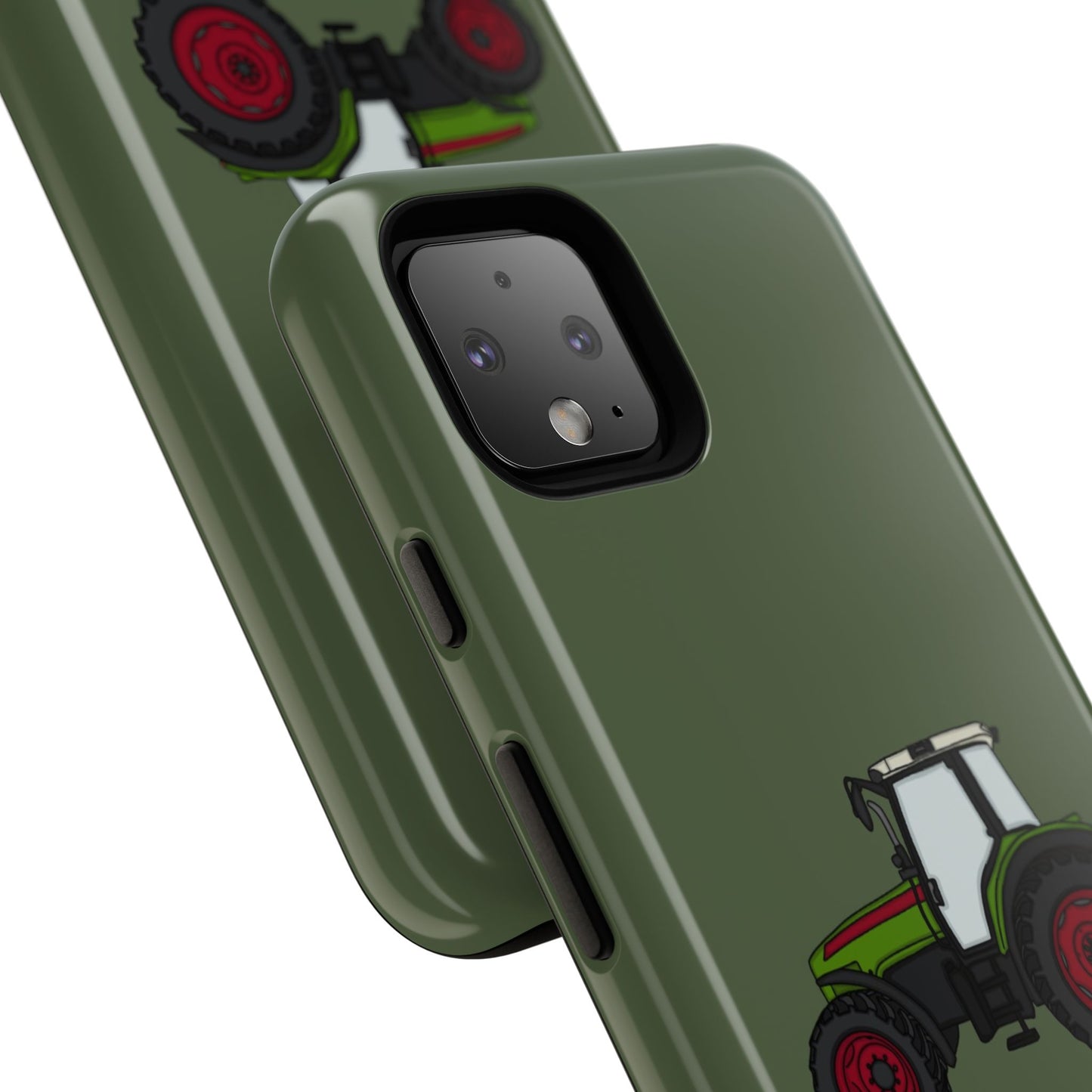 Android green tractor case