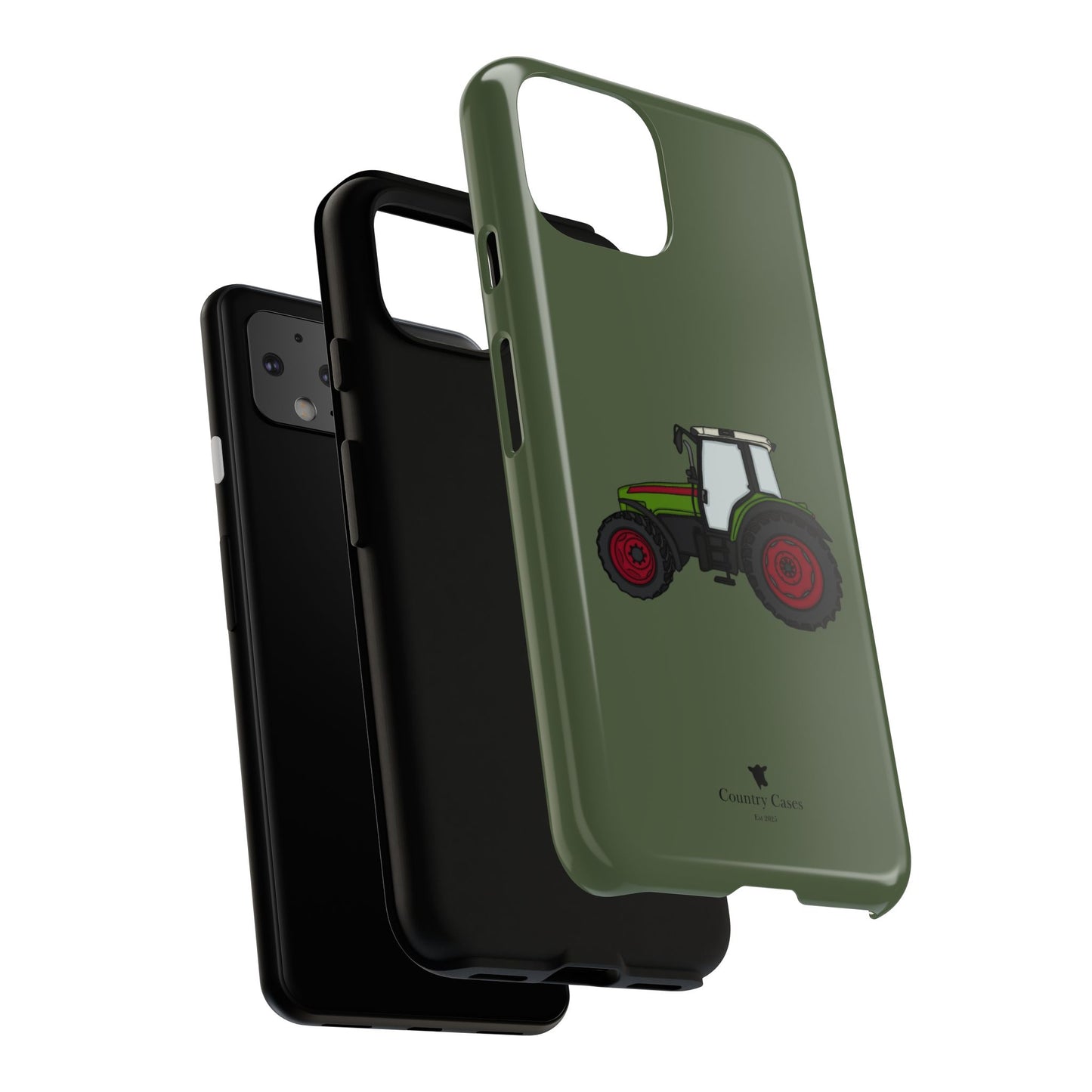 Android green tractor case