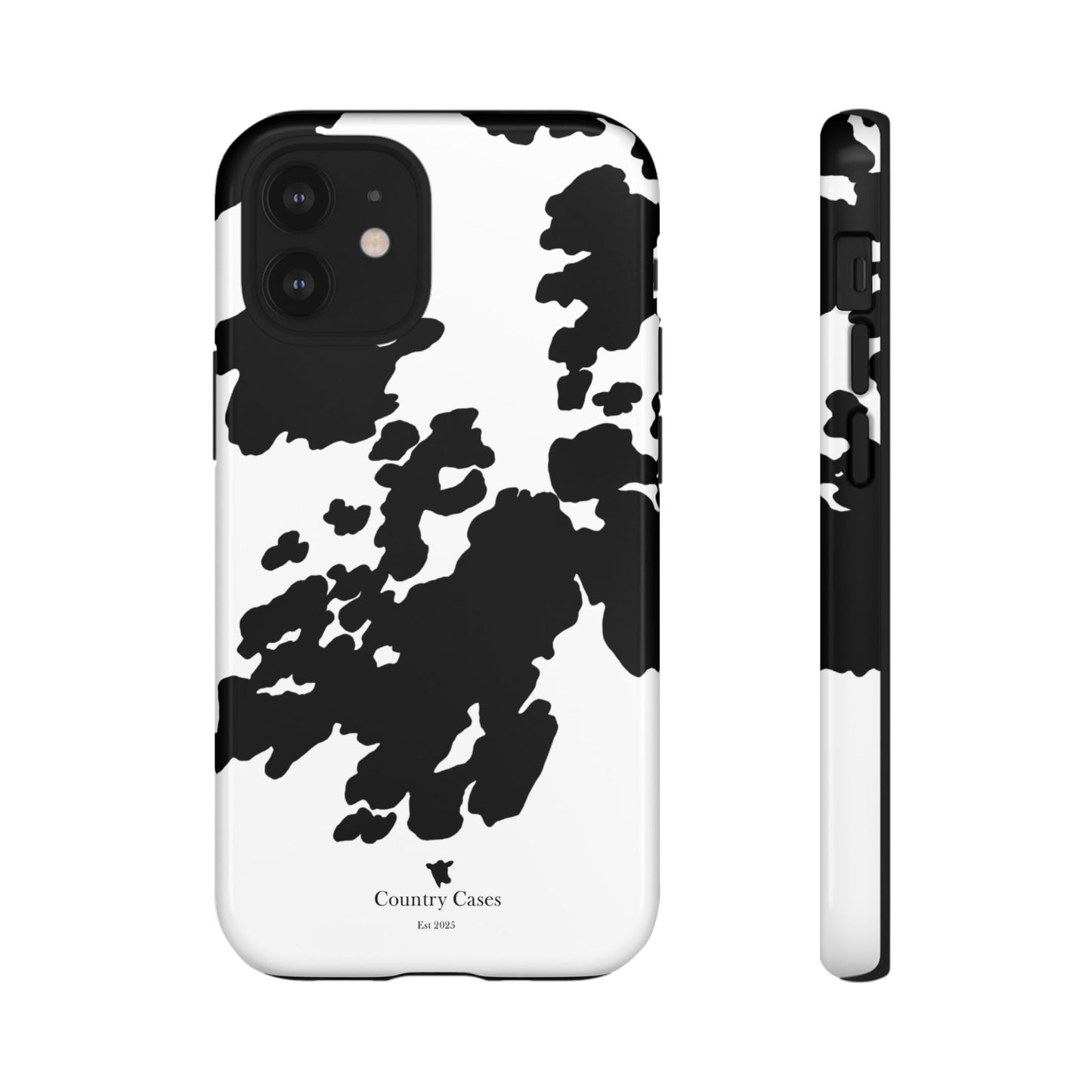Black and white cow print case